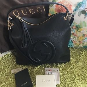 🆕 Beautiful Gucci Soho leather convertible hobo